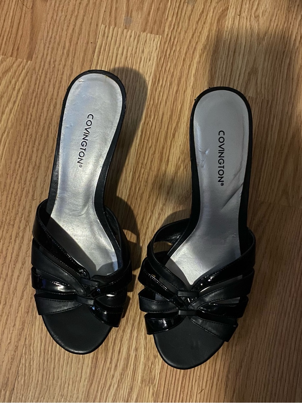 Covington Black Knot-Front Slide Mules - Picture 1 of 4